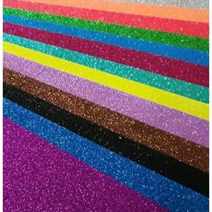 GOMMA EVA 40×60 cm. Glitter METAL e FLUO