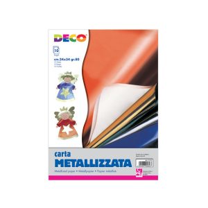 Carta METALLIZZATA 80 gr. COLORI ASSORTITI 10 FF.